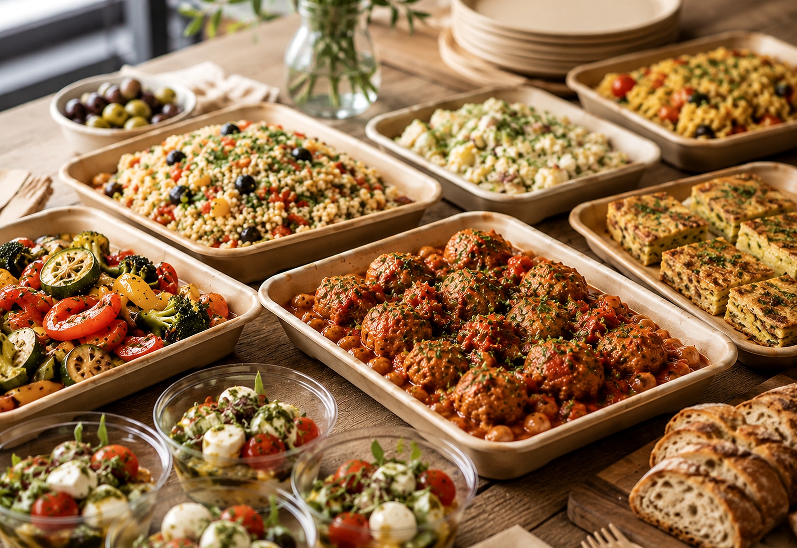 Catering para oficina preparado por Mercat a Taula